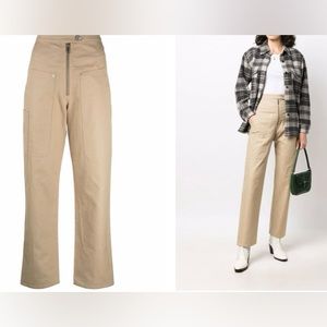 Women's Tan High-Waisted Pants